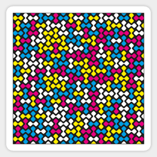 Metasquircle Pattern (CMYK Colour) Sticker